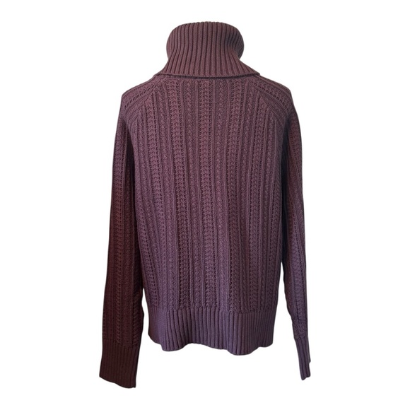 Studio Park x Shawn Killinger Purple Wine Cable Knit Turtleneck Sweater S - Picture 4 of 7